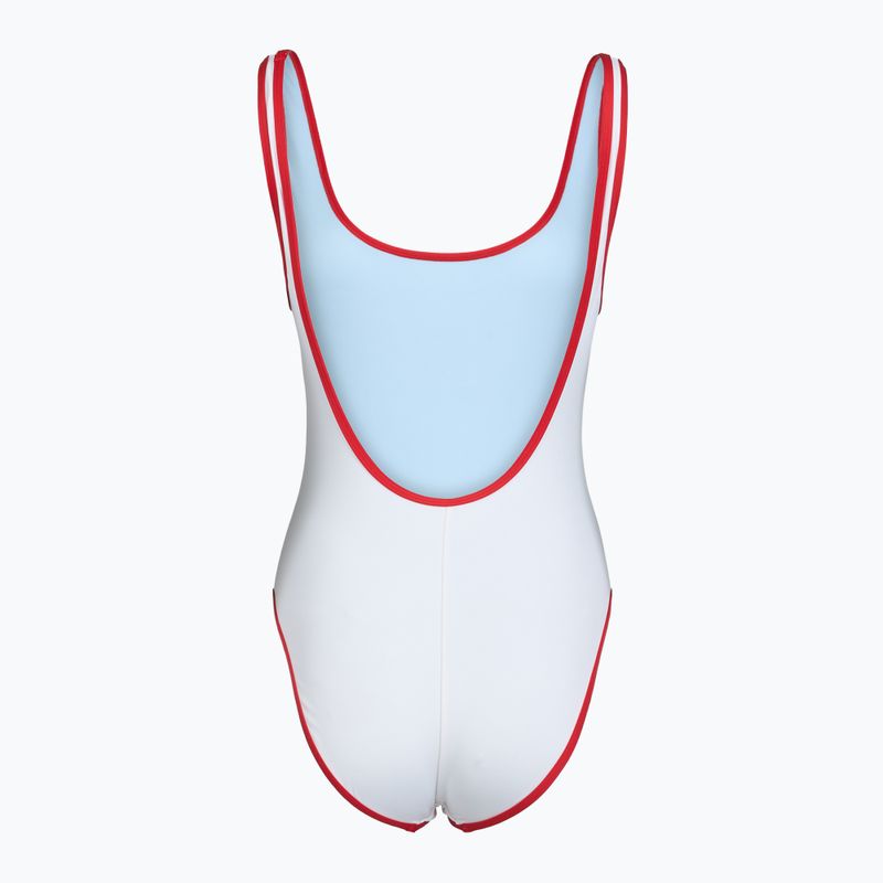 Дамски цял бански костюм Speedo Solid Bound Scoop high risk red/bright white 2