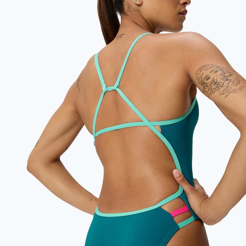 Дамски цял бански костюм Speedo Solid Tri peacock 4