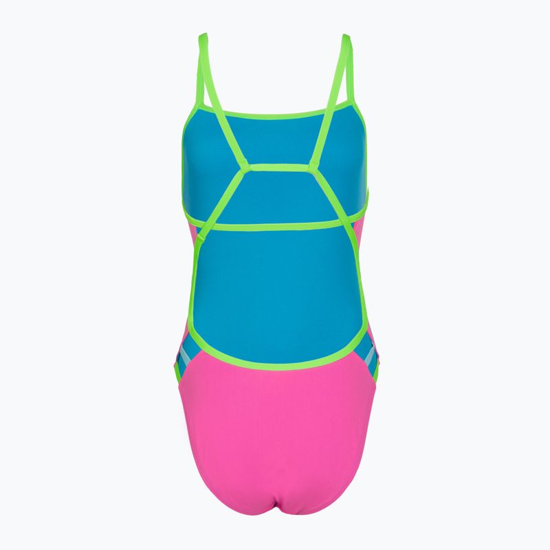 Дамски цял бански костюм Speedo Solid Tri neon flamingo 2