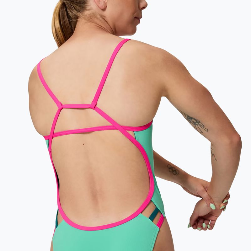 Дамски цял бански костюм Speedo Solid Tri aqua breeze 4