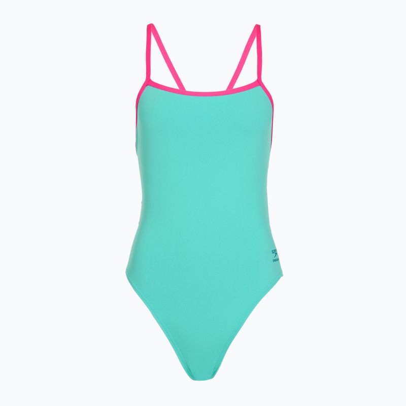 Дамски цял бански костюм Speedo Solid Tri aqua breeze