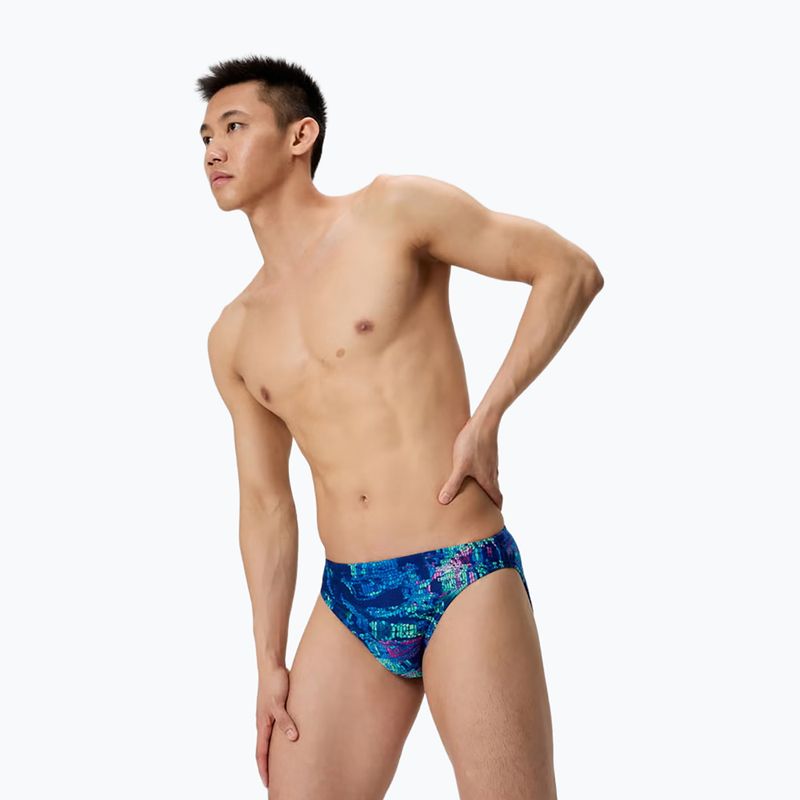 Мъжки боксерки за плуване Speedo Printed Brief pixel pool/navy 3