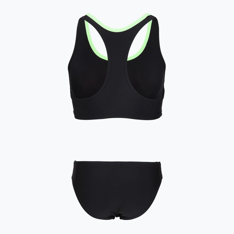 Дамски бански костюм от две части Speedo Placement Raceback 2pc anthracite/clover 2