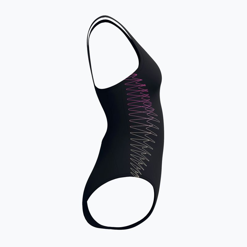 Дамски цял костюм за плуване Speedo Placement Muscleback anthracite/clover 9