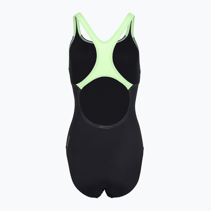 Дамски цял костюм за плуване Speedo Medley Logo Medalist anthracite/clover 2