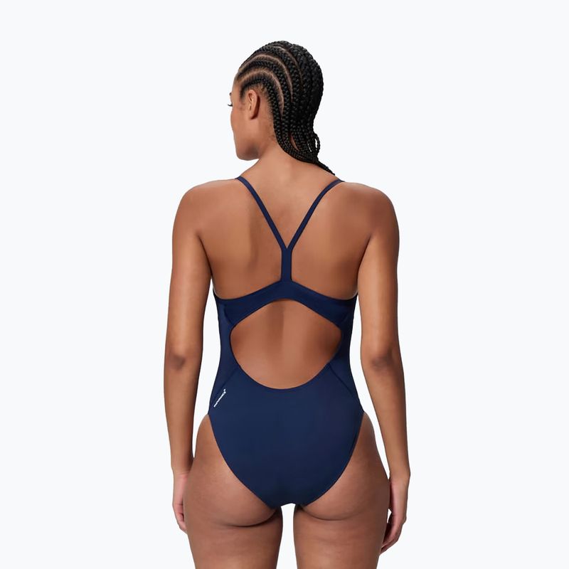 Дамски цял бански костюм Speedo Endurance+ Logo Thin Strap peacoat 2