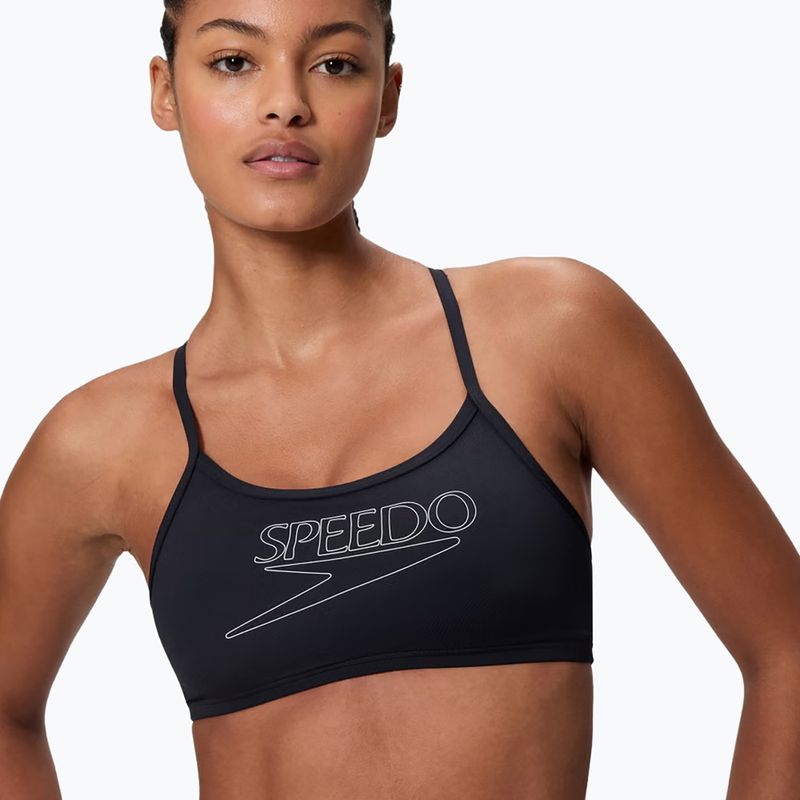 Дамски бански костюм от две части Speedo Endurance+ Logo Thin Strap anthracite 4