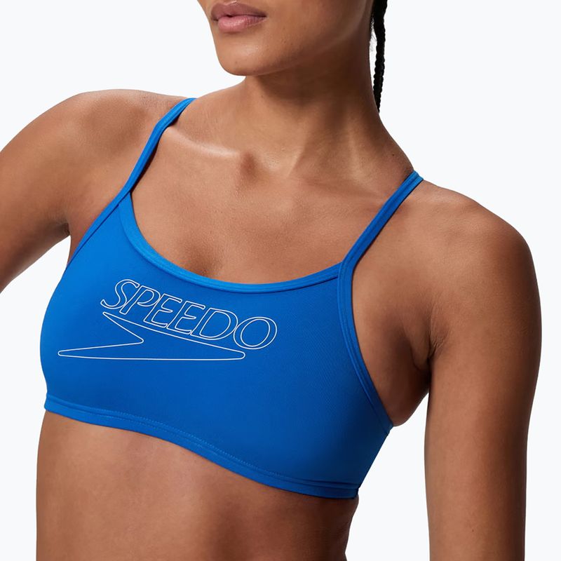 Дамски бански костюм от две части Speedo Endurance+ Logo Thin Strap turkish sea 3