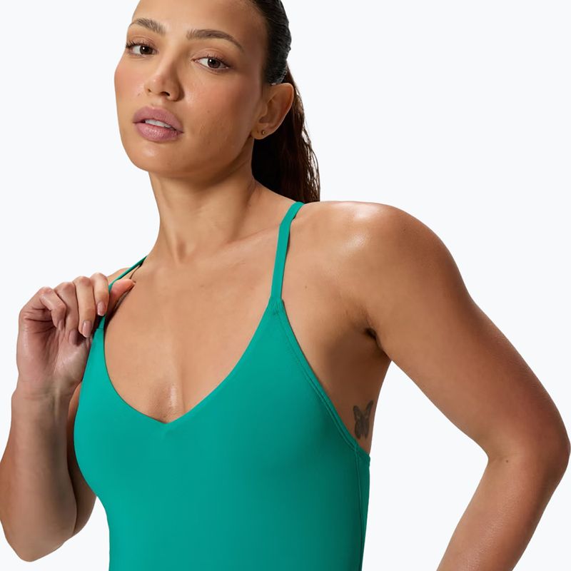 Дамски цял бански костюм Speedo Solid V-Neck peacock teal 4