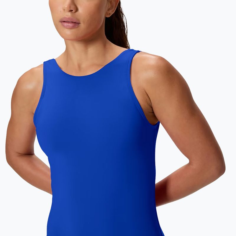 Дамски цял бански костюм Speedo Solid high neck deep sapphire 4