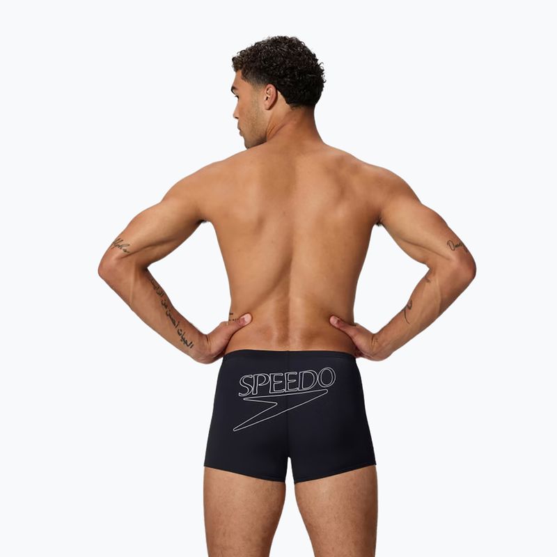 Мъжки боксерки за плуване Speedo Endurance+ Logo Aquashort anthracite 2