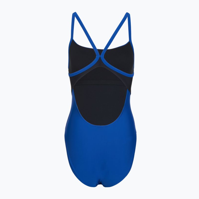 Дамски цял бански костюм Speedo Solid Racerback zaffre blue/anthracite 2