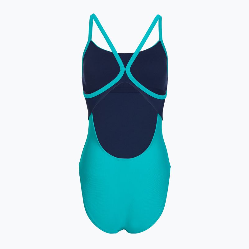 Дамски цял бански костюм Speedo Solid Racerback peacock teal/peacoat 2