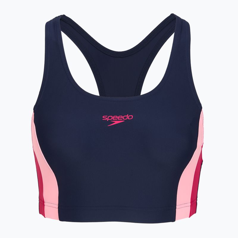 Дамски цял костюм за плуване Speedo Colourblock Splice 2.0 peacoat/pink 3