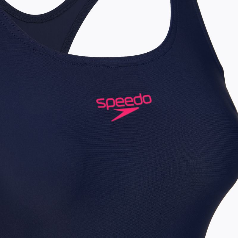 Дамски цял костюм за плуване Speedo Colourblock Splice 2.0 peacoat/pink 5