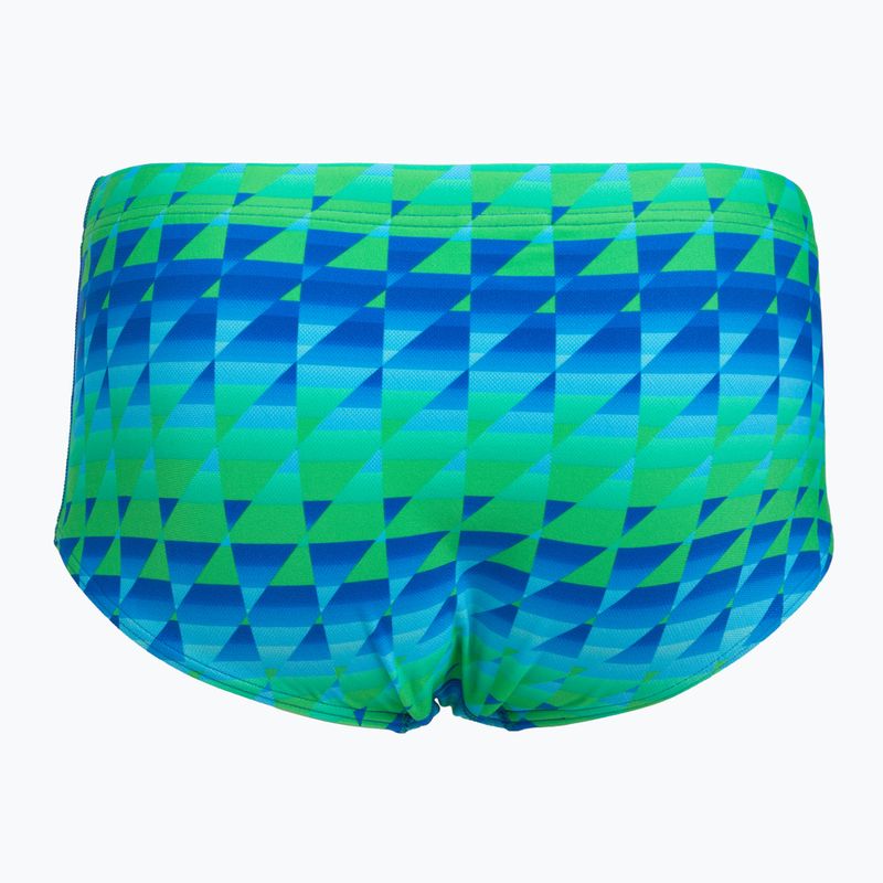 Мъжки боксерки за плуване Speedo ML Printed 13,5 cm Brief quilted triangles/lagoon blue 2