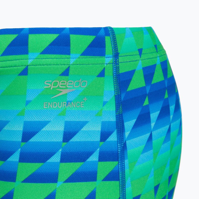 Мъжки боксерки за плуване Speedo ML Printed 13,5 cm Brief quilted triangles/lagoon blue 4