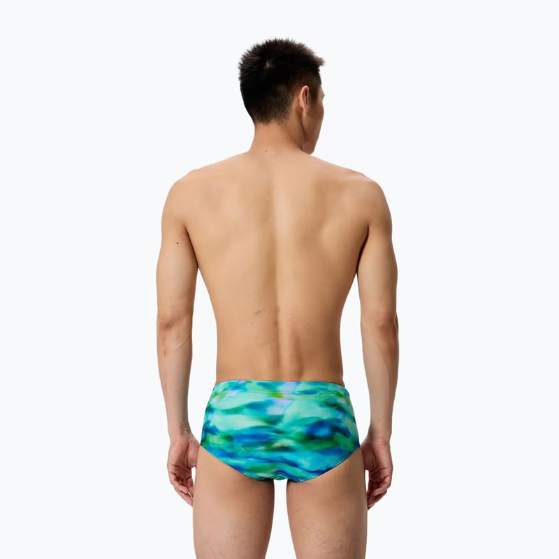 Мъжки боксерки за плуване Speedo Printed 13,5 cm Brief sunset grove/green 2