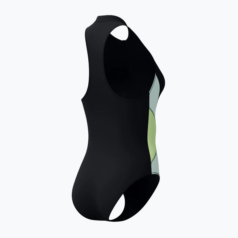 Дамски цял бански костюм Speedo Ocean Flex Zip black/pale clover 7
