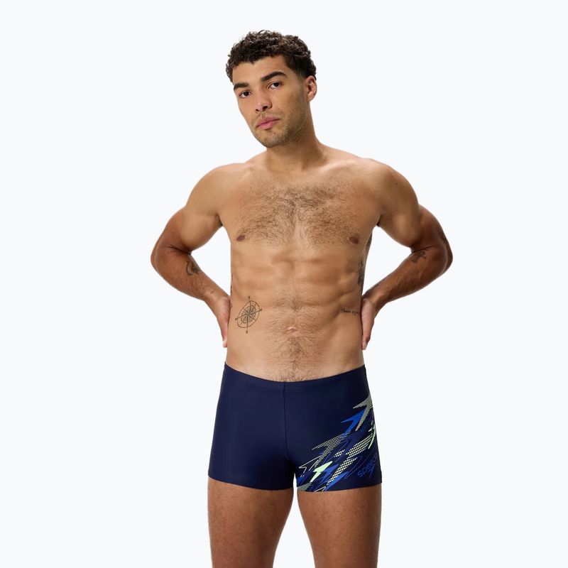 Мъжки бански боксери  Speedo Medley Logo Aquashort peacoat/deep sapphire 3