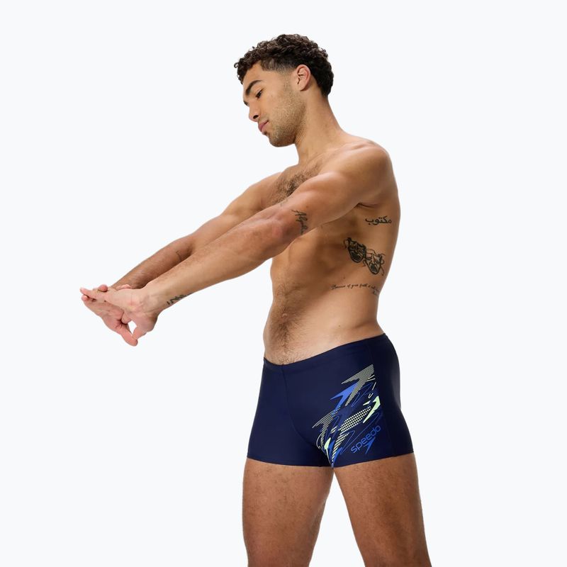 Мъжки бански боксери  Speedo Medley Logo Aquashort peacoat/deep sapphire 5