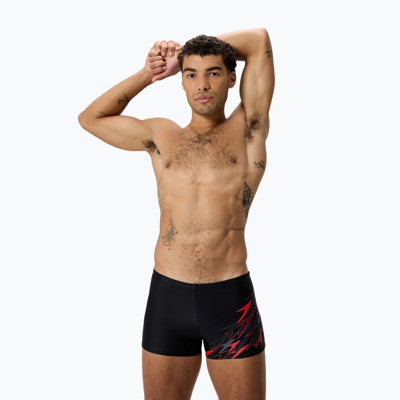 Мъжки бански боксери  Speedo Medley Logo Aquashort anthracite/hrr 2
