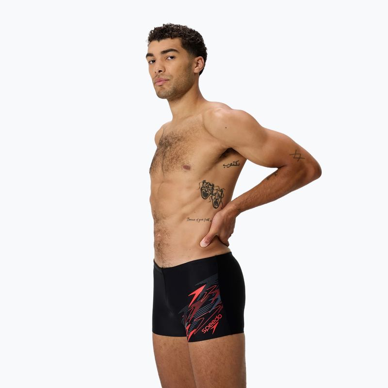 Мъжки бански боксери  Speedo Medley Logo Aquashort anthracite/hrr 4