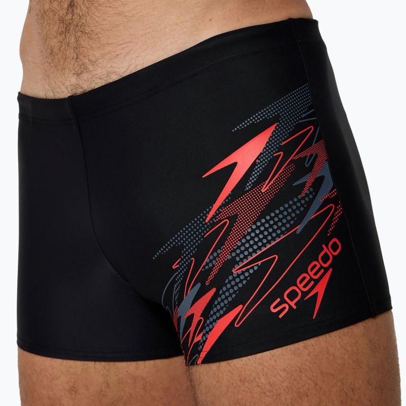 Мъжки бански боксери  Speedo Medley Logo Aquashort anthracite/hrr 5