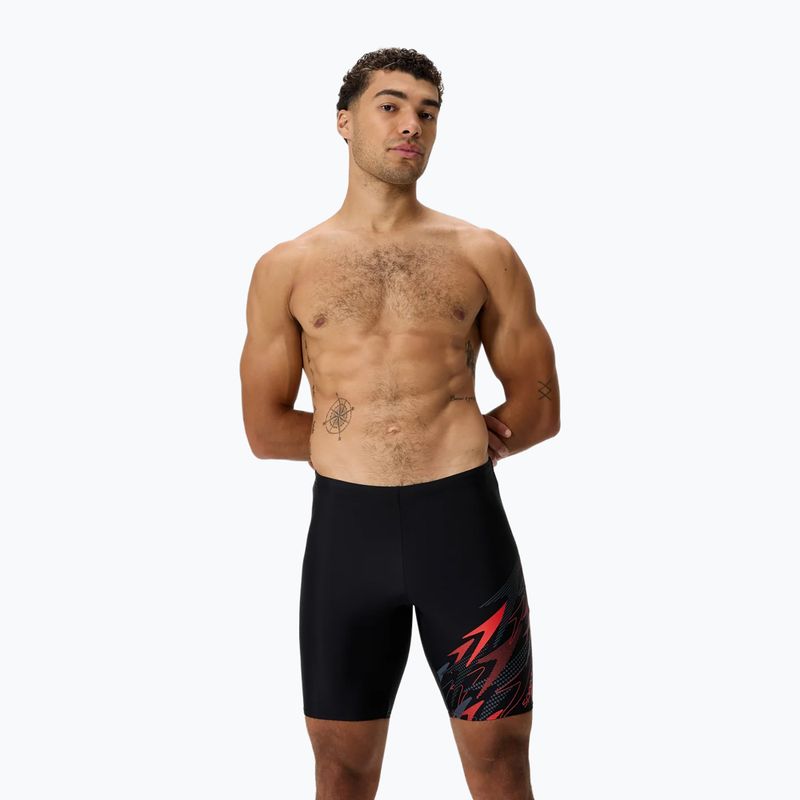 Мъжки шорти за плаж тип клин Speedo Medley Logo Jammer anthracite/hrr 2