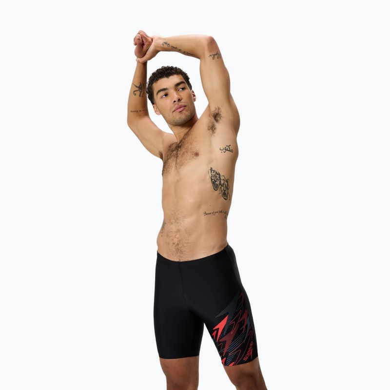 Мъжки шорти за плаж тип клин Speedo Medley Logo Jammer anthracite/hrr 4