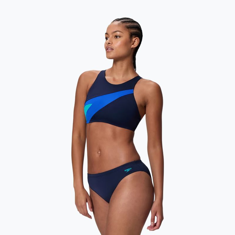 Дамски бански костюм от две части Speedo Hyperboom Butterfly Back peacoat/deep sapphire 3