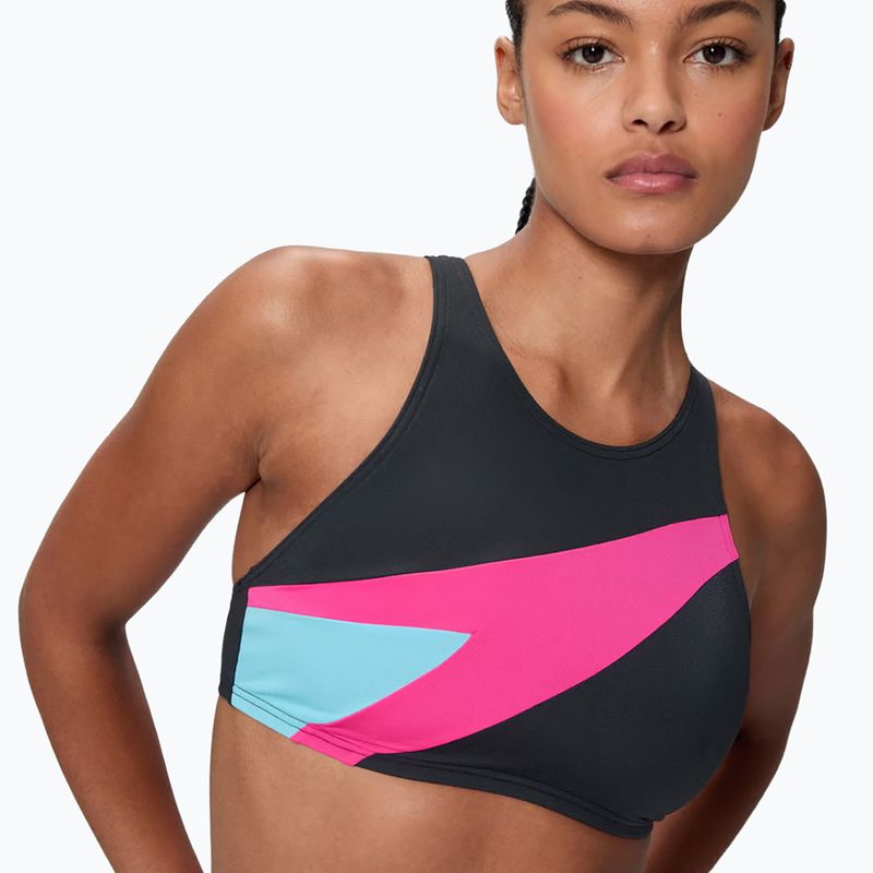 Дамски бански костюм от две части Speedo Hyperboom Butterfly Back anthracite/margarita pink 4