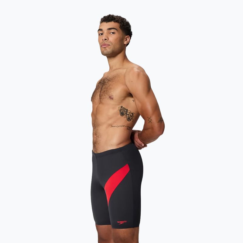 Мъжки шорти за плуване тип клин Speedo Hyperboom anthracite/high risk red 2