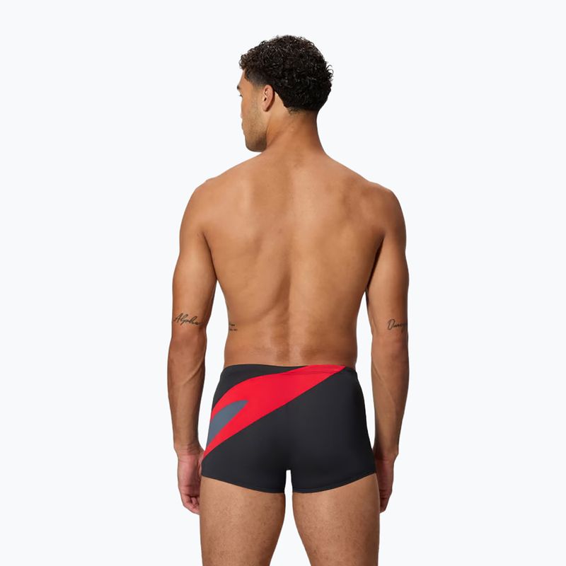 Мъжки боксерки за плуване Speedo Hyperboom Aquashort antracite/high risk red 2