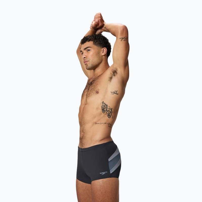 Мъжки боксерки за плуване Speedo Hyperboom Aquashort antracite/coin grey 3