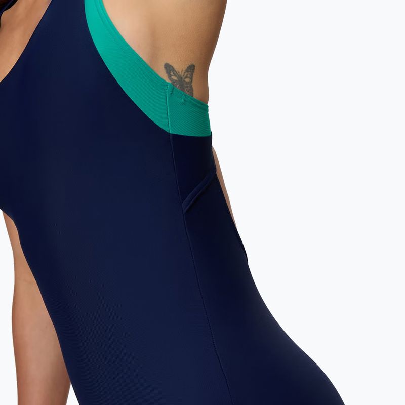 Дамски цял бански костюм Speedo Colorblock Racerback peacoat/peacock teal 5