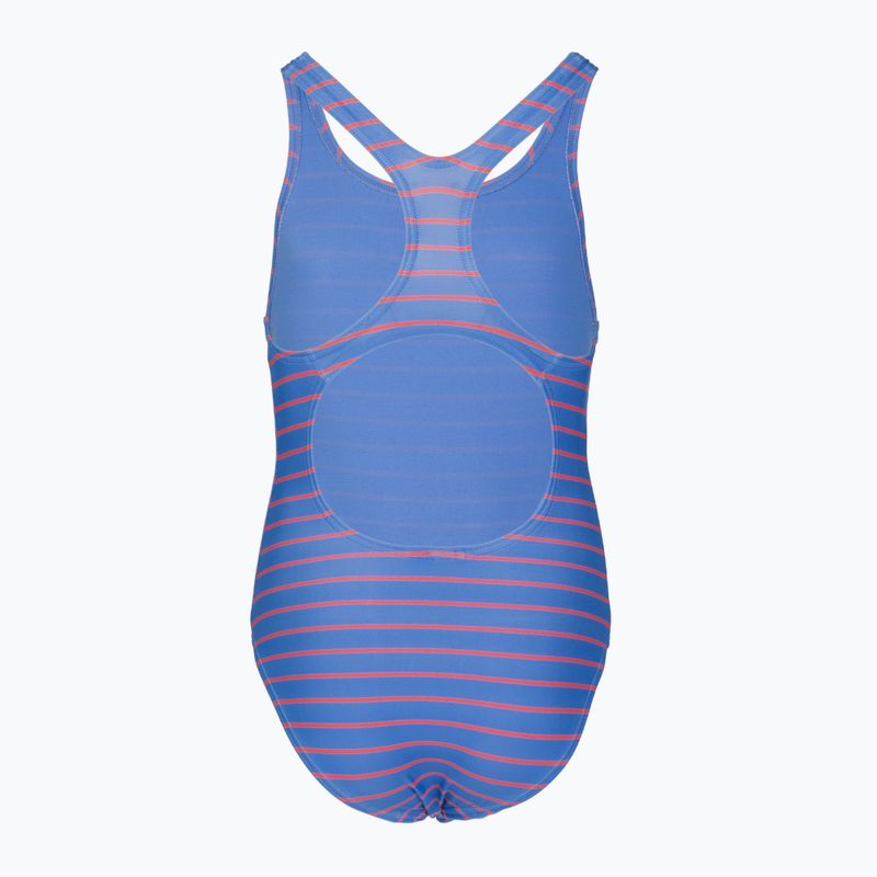 Детски цял бански костюм Speedo Stripe Print Medalist periwinkle blue 2