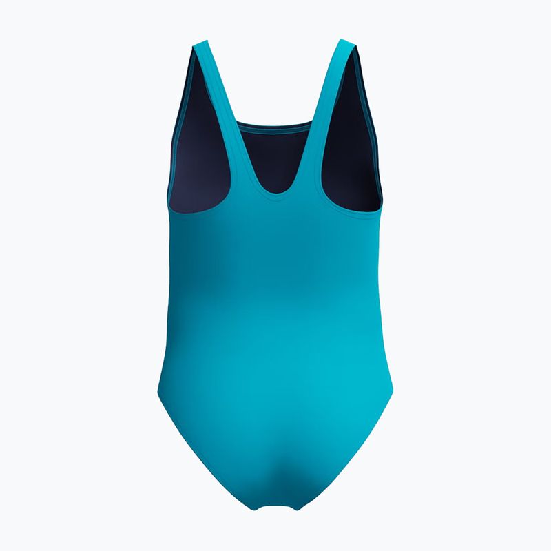 Детски цял бански костюм Speedo Hyperboom Butterfly Back mayan blue/margarita pink 2