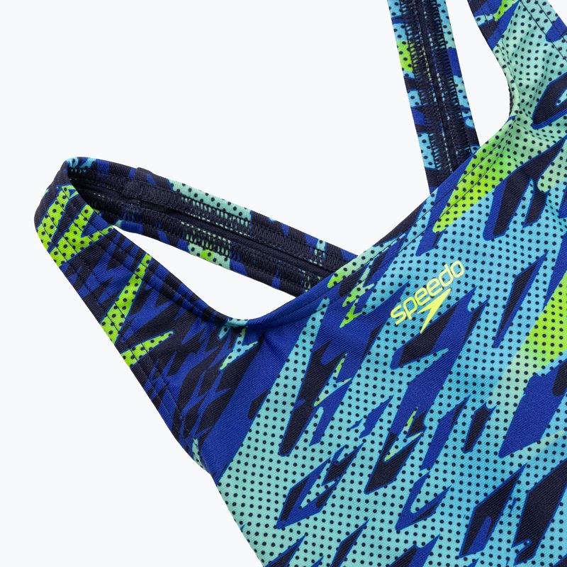 Дамски цял костюм за плуване Speedo Hyperboom Print Medalist peacoat 8