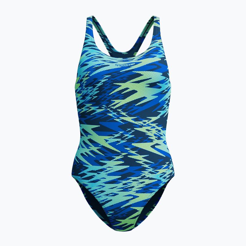 Дамски цял костюм за плуване Speedo Hyperboom Print Medalist peacoat 6