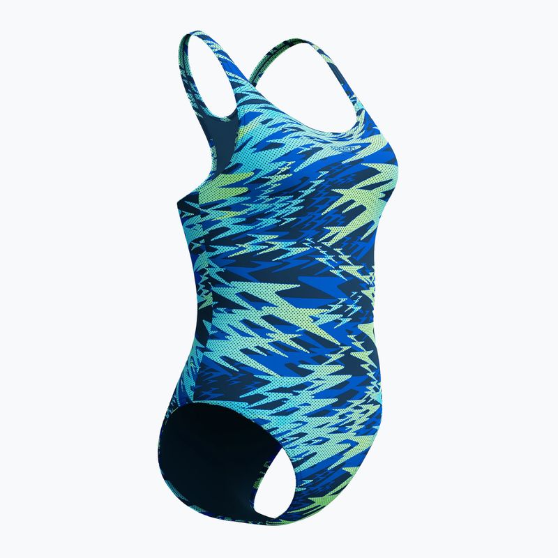 Дамски цял костюм за плуване Speedo Hyperboom Print Medalist peacoat 7