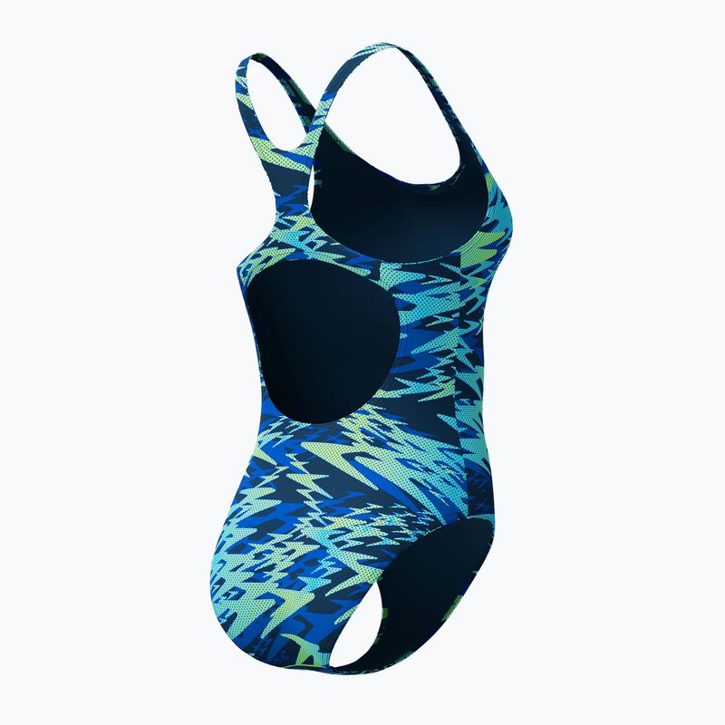Дамски цял костюм за плуване Speedo Hyperboom Print Medalist peacoat 8