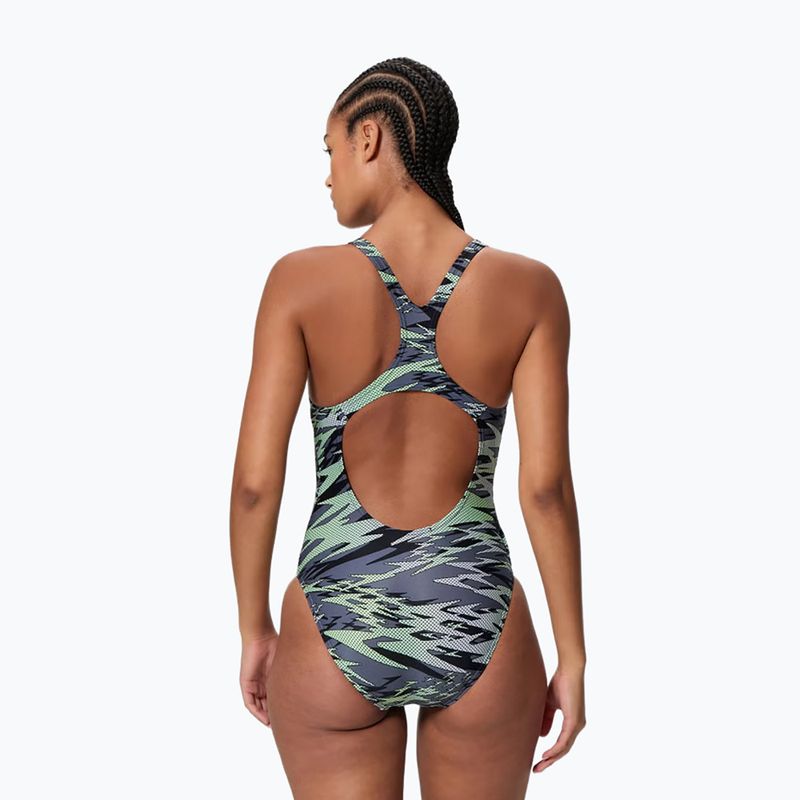 Дамски цял бански костюм Speedo Hyperboom Print Medalist pale clover 2
