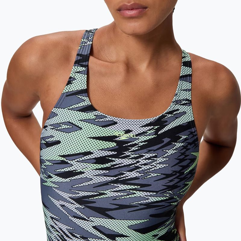 Дамски цял бански костюм Speedo Hyperboom Print Medalist pale clover 3