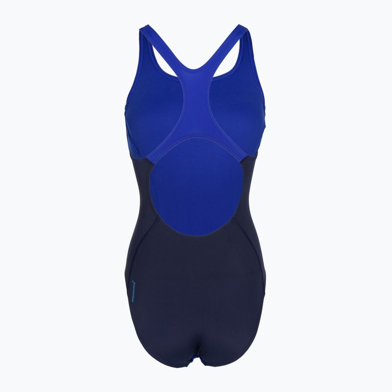 Дамски цял костюм за плуване Speedo Solid Splice Medalist sapphire/peacoat 2
