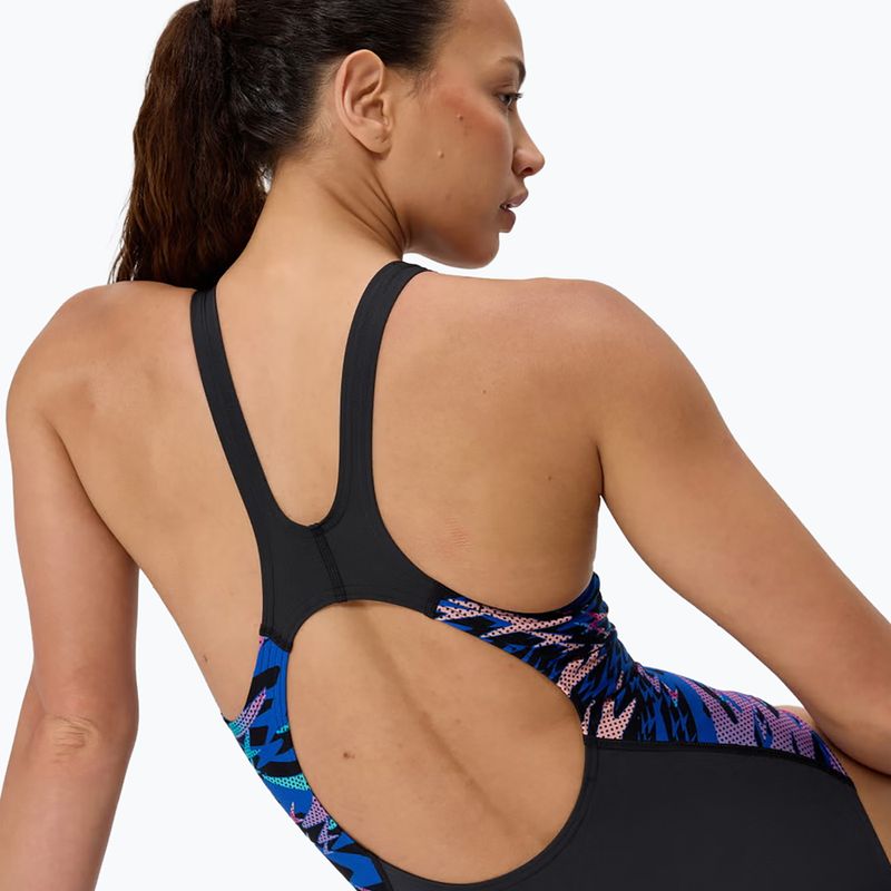 Дамски цял бански костюм Speedo Hyperboom Splice Muscleback anthracite/margarita pink 5