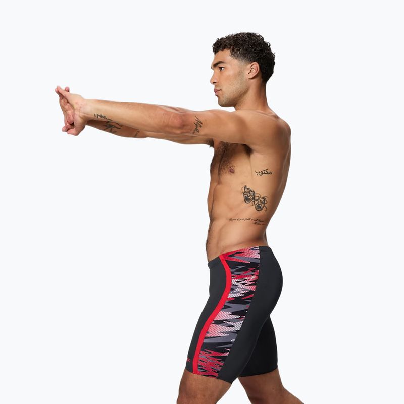 Мъжки шорти за плуване тип клин Speedo Hyper Boom Splice anthracite/high risk red 2
