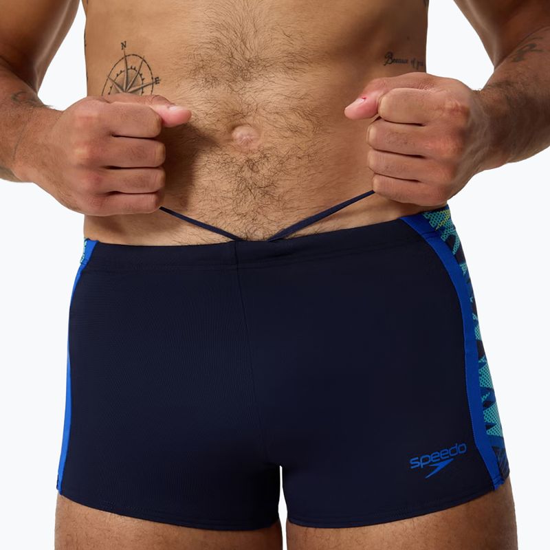 Боксерки за плуване Speedo Hyperboom Splice Aquashort peacoat/deep sappire 4