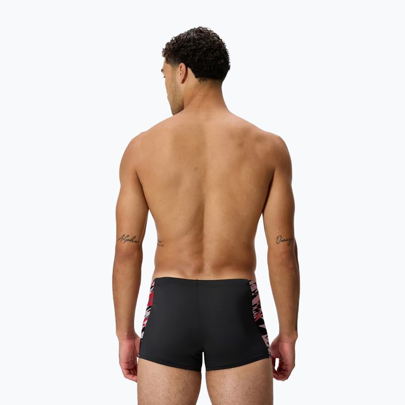 Мъжки боксерки за плуване Speedo Hyperboom Splice Aquashort anthracite/high risk red 2