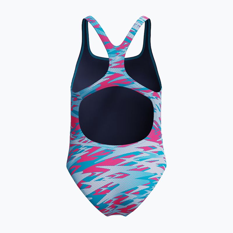 Детски цял бански костюм Speedo Hyperboom Print Medalist margarita pink 2